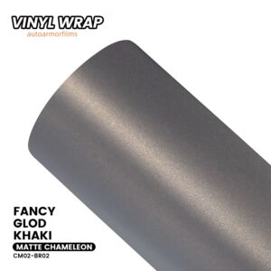 Matte Chameleon Fancy Gold Khaki PET Vinyl Wrap Car Film