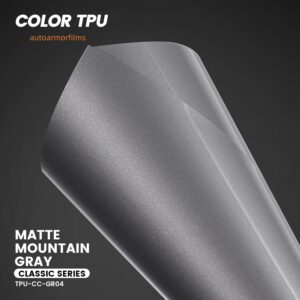 Matte Mountain Gray TPU PPF Colored Paint Protection Film Car Wrap
