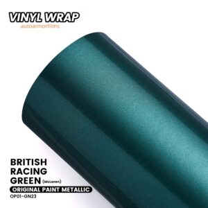 Gloss Metallic Original Paint British Racing Green PET Vinyl Wrap Car Film