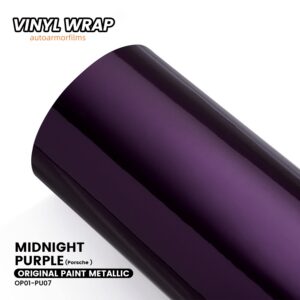 Gloss Metallic Original Paint Midnight Purple PET Vinyl Wrap Car Film