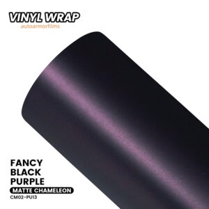 Matte Chameleon Fancy Black Purple PET Vinyl Wrap Car Film
