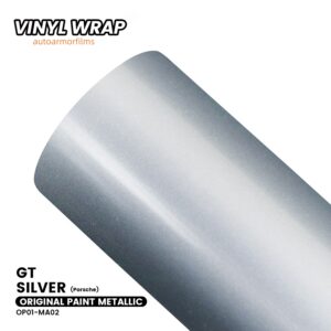 Gloss Metallic GT Silver PET Vinyl Wrap Car Film