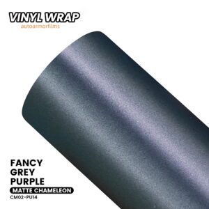 Matte Chameleon Fancy Grey Purple PET Vinyl Wrap Car Film
