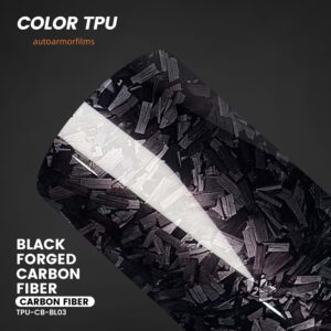 Gloss Black Forged Carbon Fiber TPU PPF Colored Paint Protection Film Car Wrap