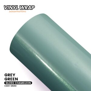 Gloss Chameleon Grey Green PET Vinyl Wrap Car Film