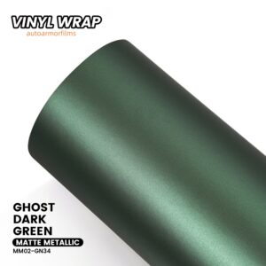 Matte Metallic Ghost Dark Green PET Vinyl Wrap Car Film