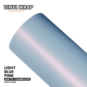 Matte Chameleon Light Blue Pink PET Vinyl Wrap Car Film