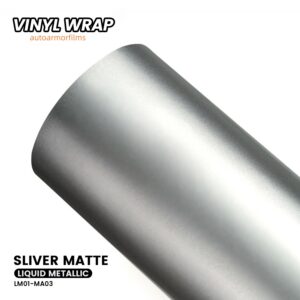 Matte Liquid Metallic Silver PET Vinyl Wrap Car Film