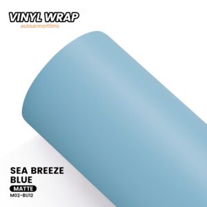 Matte Sea Breeze Blue PET Vinyl Wrap Car Film