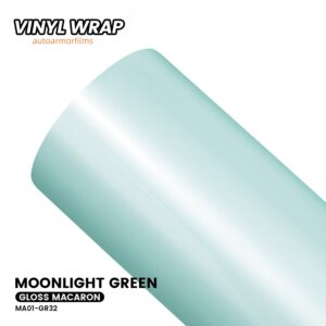 Gloss Macaron Moonlight Green PET Vinyl Wrap Car Film